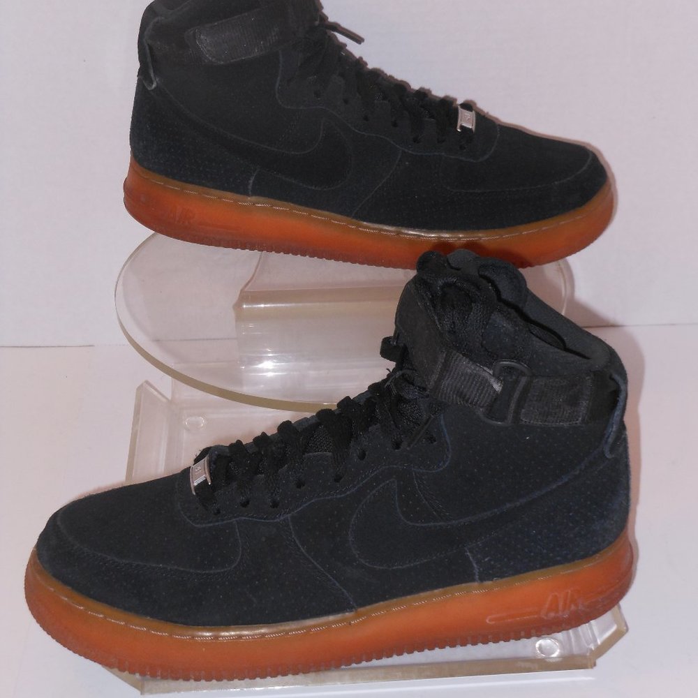 AF1 BLACK SUEDE LACE-UP SNEAKERS SIZE 12 MEDIUM